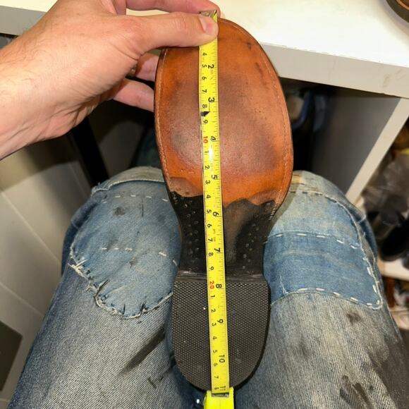 EXCELLENT Rios of Mercedes Brown Full Quill Ostrich Roper Exotic Boot 7.5 Narrow main image 5
